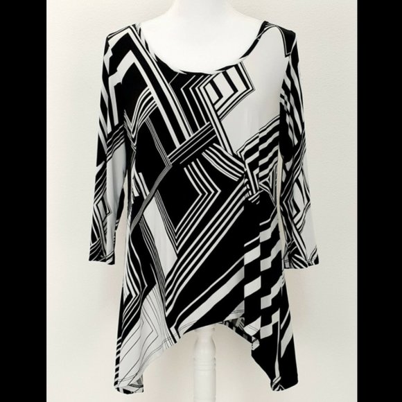 Last Tango Stretchy Casual Top Sz M - Picture 1 of 9